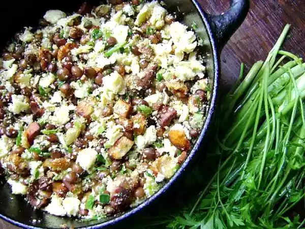 Receita Farofa de feijão-andu à moda do rancho