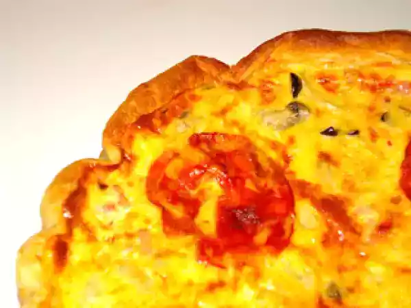 Receita Quiche de queijo e bacon