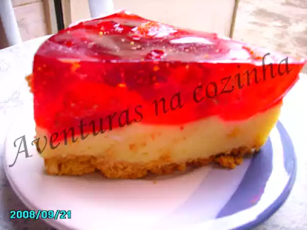 Receita Torta espelhada de morango