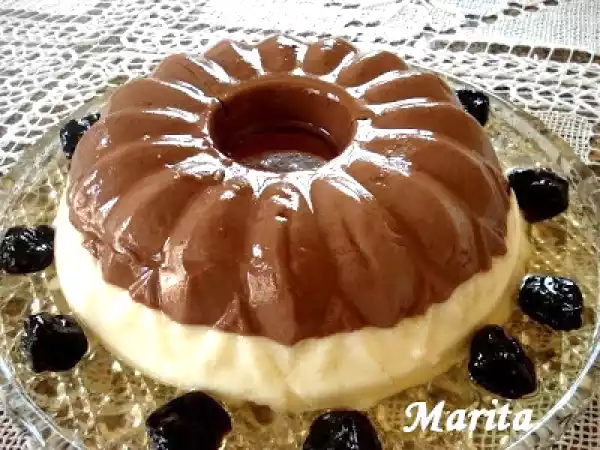 Receita Pudim duas cores (lourdes maria/nanda/marita)