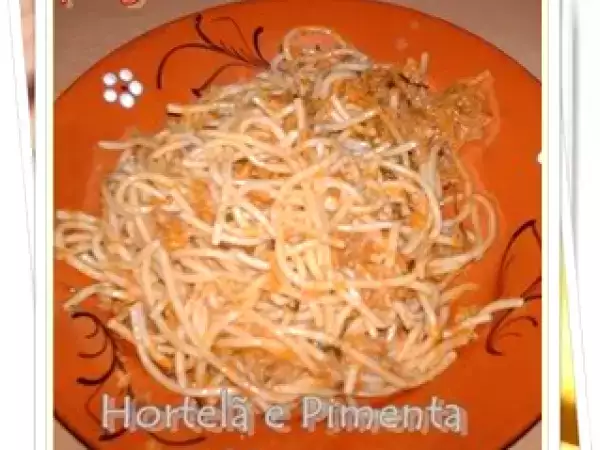 Receita Esparguete com atum