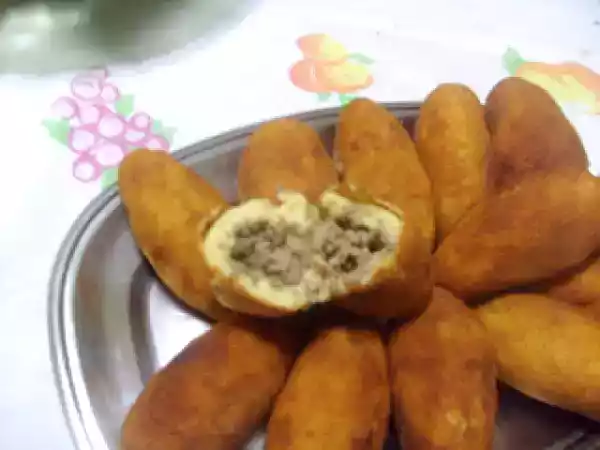 Receita Bolinho de batata recheado com carne moida