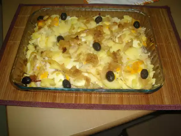 Receita Bacalhau à gomes sá ( no forno )