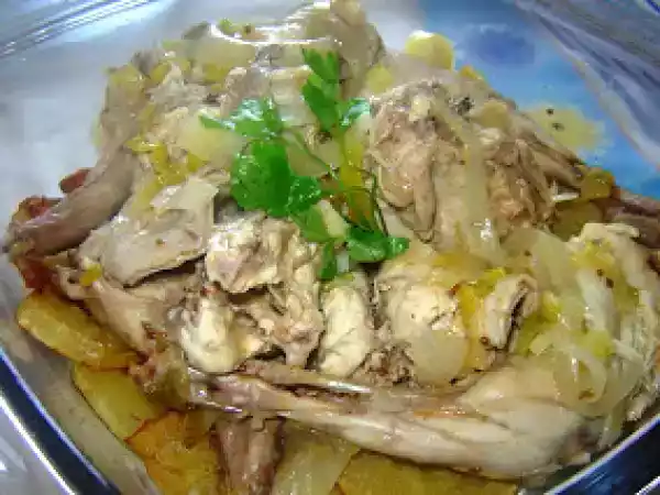 Receita Coelho estufado com erva doce