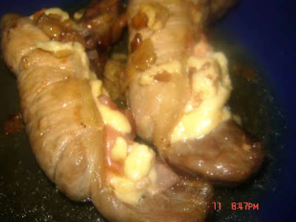 Receita Costeletas de porco recheadas