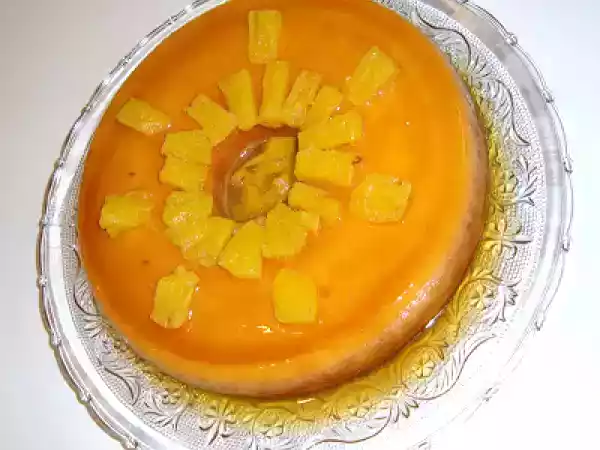 Receita Pudim de abacaxi com coco