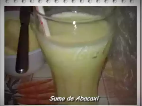 Receita Sumo de abacaxi