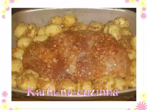 Receita Carne de porco com batatas no forno
