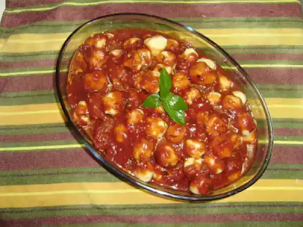 Receita Nhoque recheado com mussarela