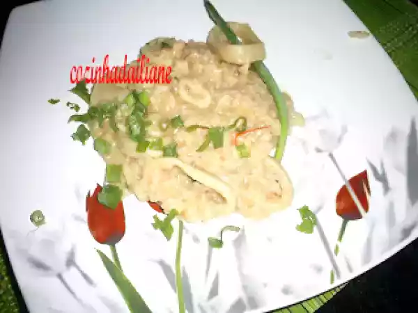 Receita Risotto de lula