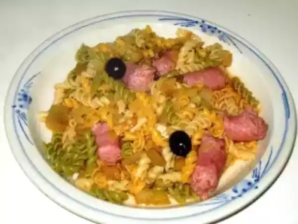 Receita Massa com beringela e salsichas