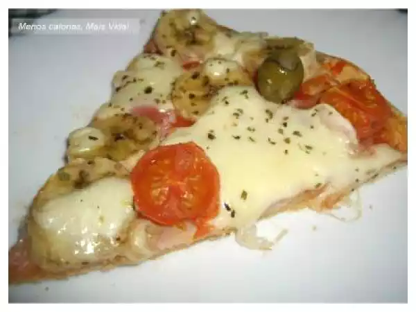 Receita Pizza de bacon com banana