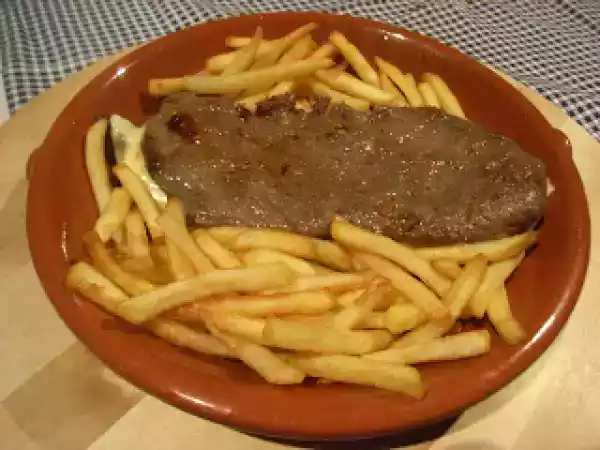 Receita Bife á casa.
