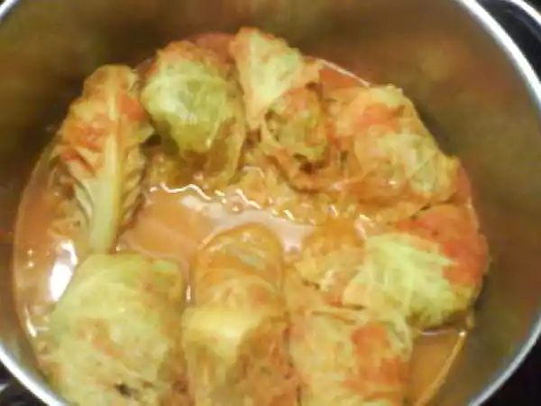 Receita Rolos de repolho com carne picada