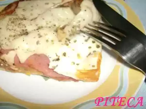 Receita Pizza de mortadela com ovo