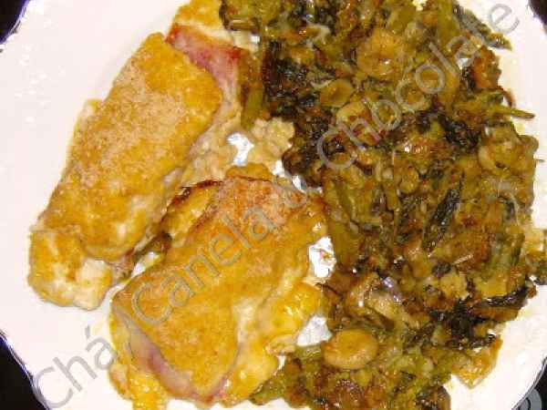 Receita Cordon bleu de perca em legumes suados