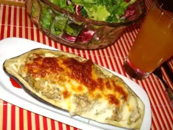 Receita Beringela recheada com atum