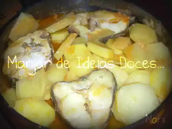 Receita Congro estufado no leite com batata
