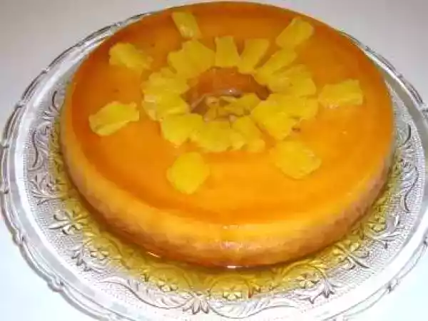 Receita Pudim de abacaxi com coco