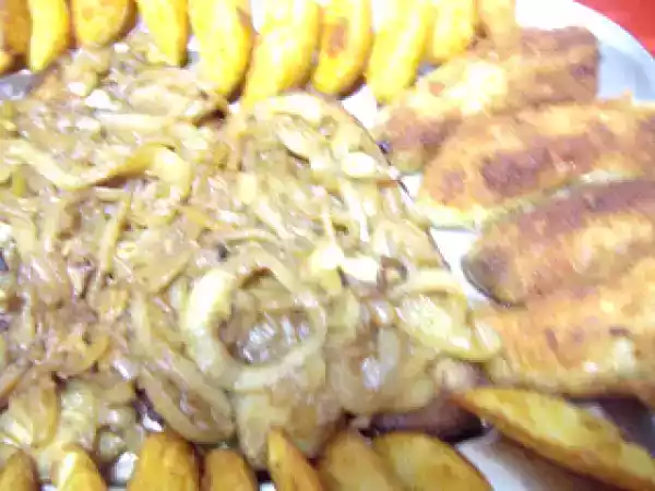 Receita Bifes de atum em cebolada