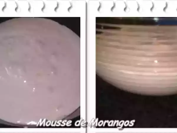 Receita Mousse de morangos