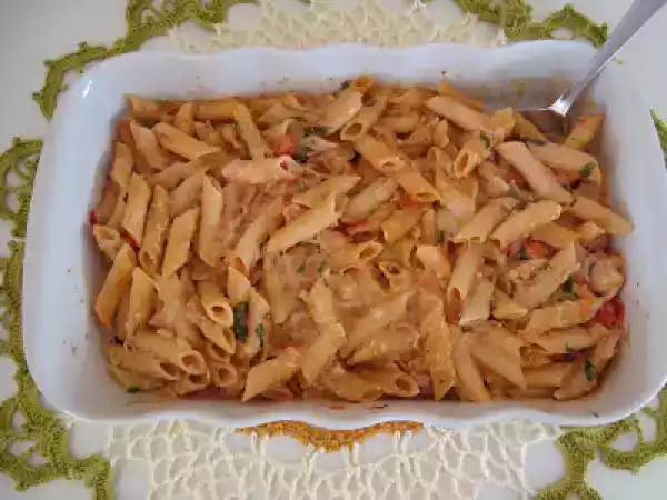 Receita Macarrão com atum ao forno