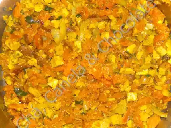 Receita Tofú à brás de batata-doce