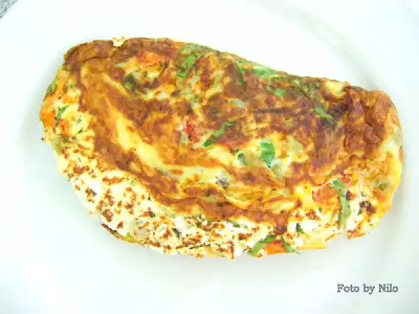 Receita Omelete de ricota