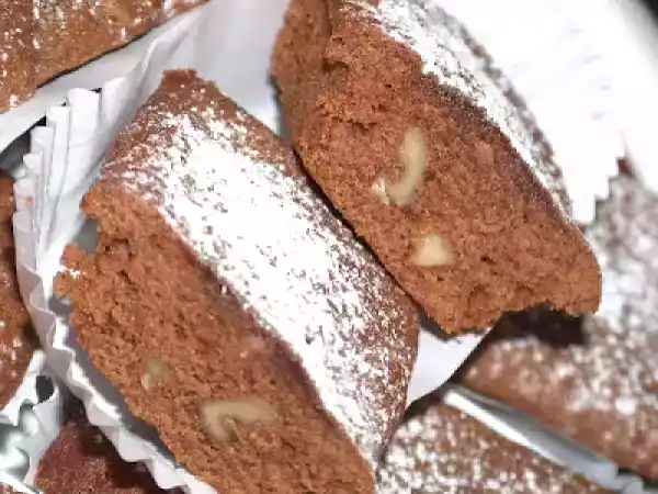 Receita Bolo de chocolate e nozes