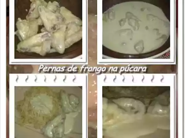 Receita Pernas de frango na púcara