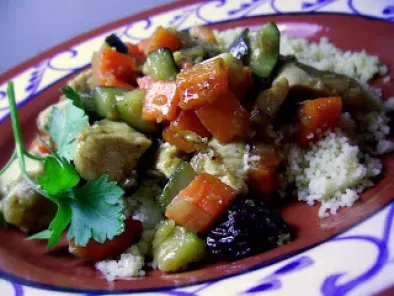 Receita Cozinha marroquina - frango árabe com legumes e frutos secos