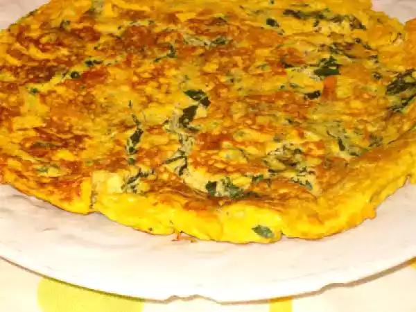 Receita Omelete de agrião e 3 queijos