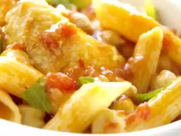 Receita Massada de frango com grão.