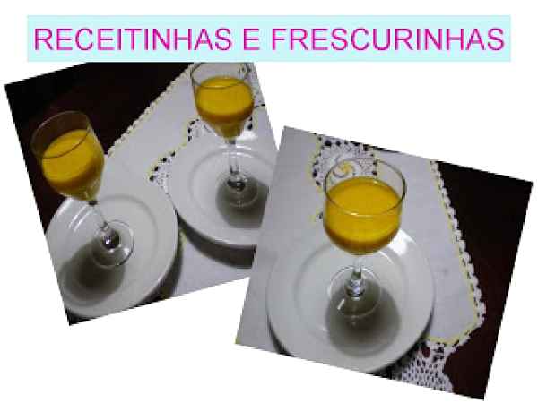 Receita Sopa creme de cenouras com laranja e manjericão