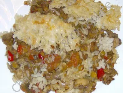Receita Empadão de arroz e lentilhas