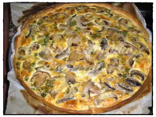 Receita Quiche de atum e cogumelos