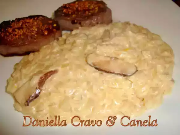 Receita Arroz cremoso de shitake