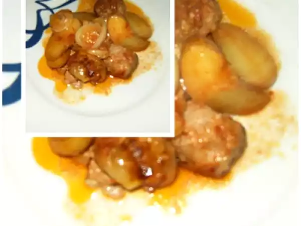 Receita Almondegas de cebolada com batatinha - mfp
