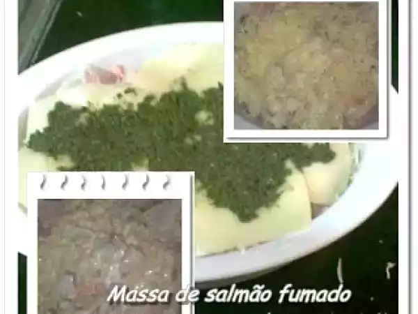 Receita Massa de salmão fumado com queijo e pesto de manjericão - green day