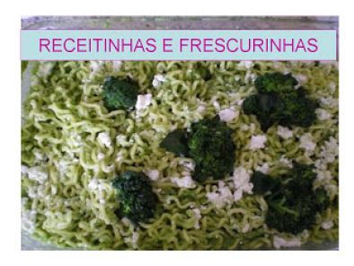 Receita Dia da cor verde - macarrão ao pesto de brócolis