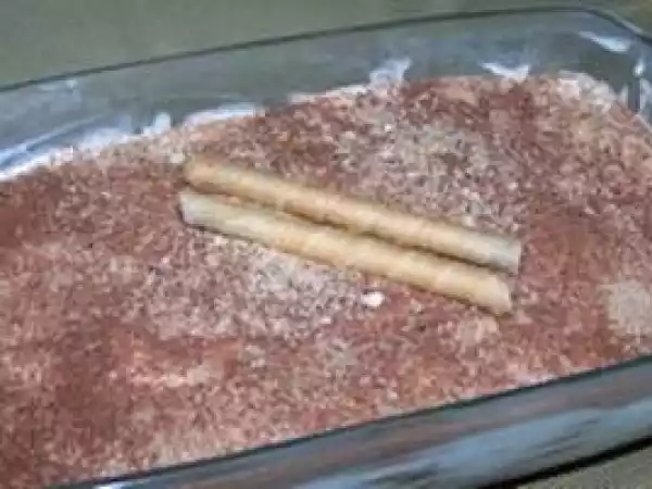 Receita Bolo de bolacha com natas