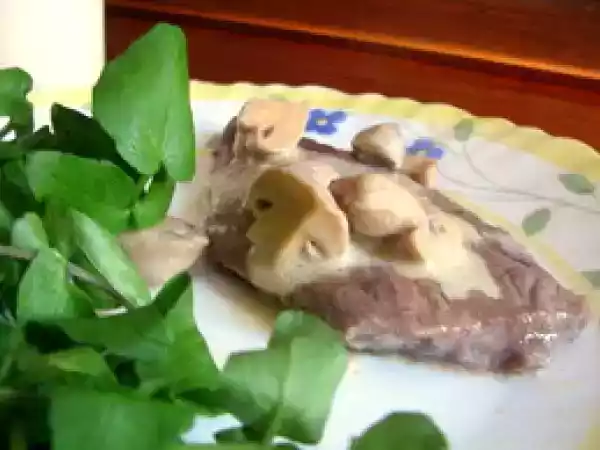 Receita Bifes com cogumelos (light)