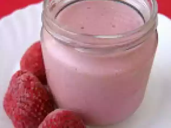 Receita Iogurte caseiro com polpa de morango e agar agar