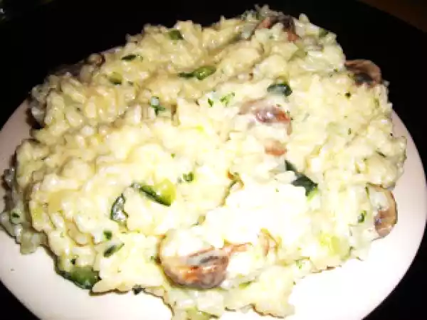 Receita Risotto de courgette