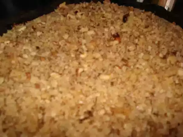 Receita Serradura co bolacha torrada e nozes picadas...