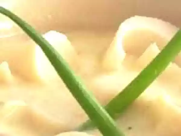 Receita Creme de palmito com alho poró