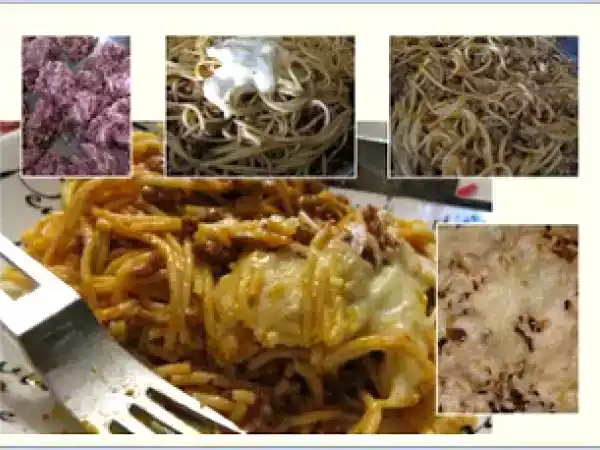 Receita Tabuleiro de massa e carne picada