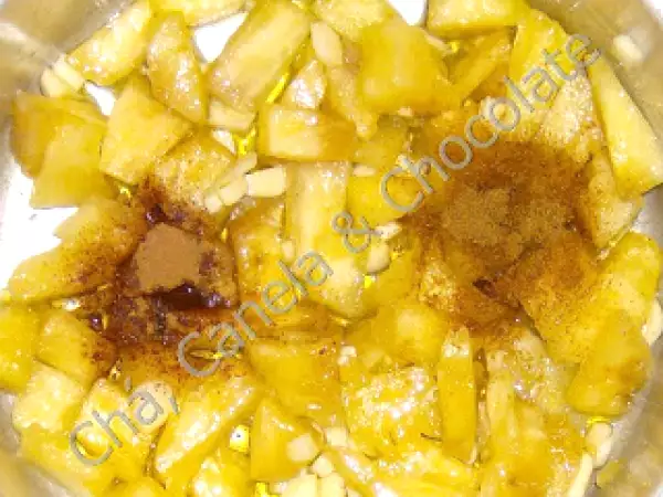 Receita Arroz de ananás e especiarias