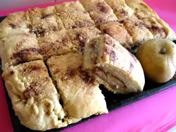 Receita Boleima de maçã - dia amarelo