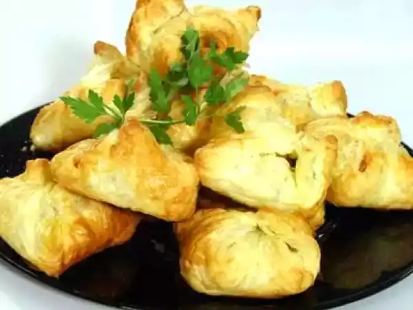 Receita Travesseiros folhados com legumes